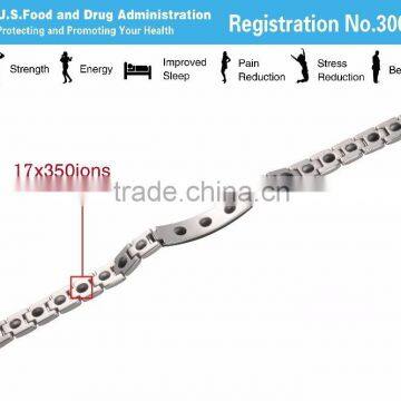 Noproblem FDA Titanium Power Band Health Casual Magnetic Bead Cool Man Bracelets