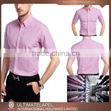 Summer Fashion Pink Custom Made Dress Shirts For Men