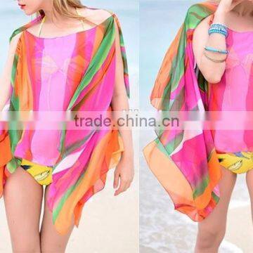Hot Selling Super Big Colorful Sexy Mature Beach Pareo Rayon Cover up Beach Dress photo-2