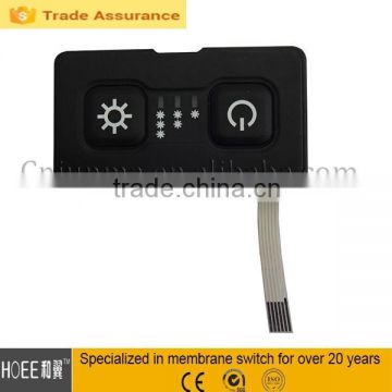 Low cost and reliable conductive embossed good tactile button custom rubber keys keypad