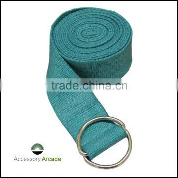 Fitness Equipment Non-toxic 100% Cotton "D" Shape Buckles Yoga Strap
