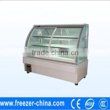 Front sliding glass door cake display freezer