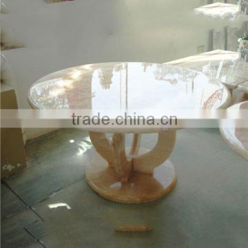 2015 new modern solid surface composite marble top dining table