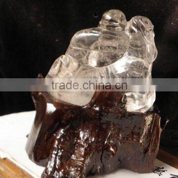 Natural Religious Crystal Carving Figure of Buddha photo-5
