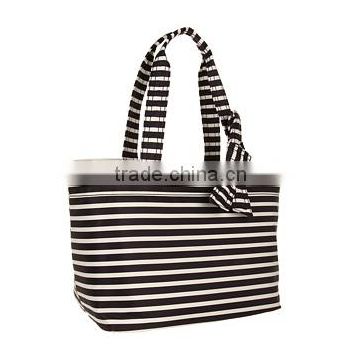 strip nylon diaper tote bag