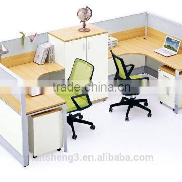 Modern Modular Silvery White Office Workstation photo-3