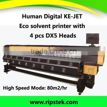 Humsn 3.2meter Eco solvent printer with 4 pcs DX5 head