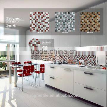 blue colored glass mosaic for kitchen design(PM230269)