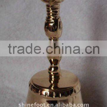 7.25" brass handle bell for many usages ,with vajra dorje handle