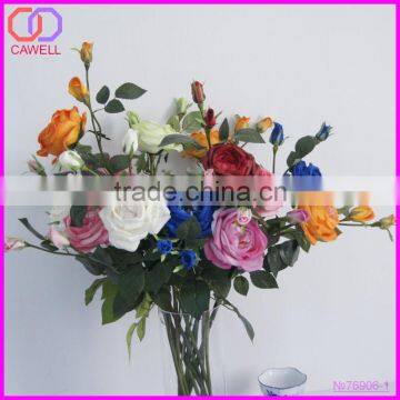 China Wholesale Multi Color PU Artificial Rose Flower