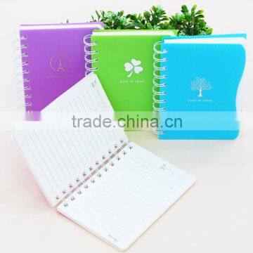 Newly design 2016 hard pp cover spiral notebooks suppliers and manufacturer made in china