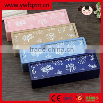 japanese flower wooden beautiful pencil case