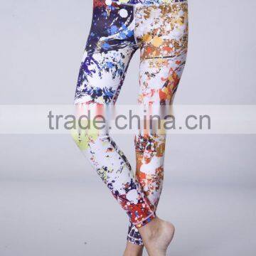 Custom Printed Gym Activewear Dreamy Pattern Sublimated Workout Pants For Women