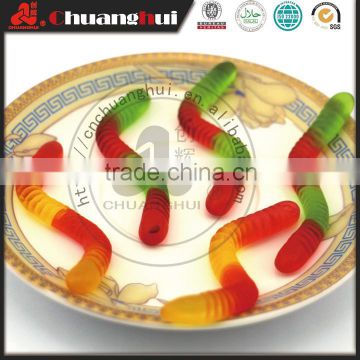 Bulk Earthworm Gummy Candy, Worm Shape Rubber Candy In Loose Packing