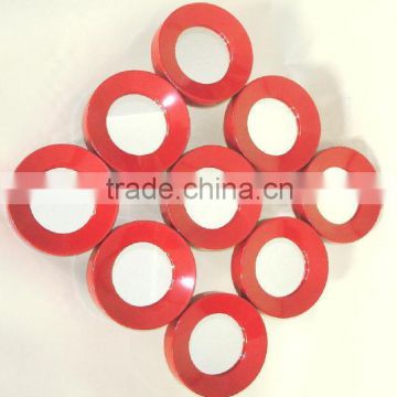 Decorative Round Wall mirror in Red