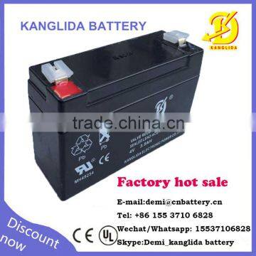 Kanglida small storage 4v 2ah battery for LED lamp