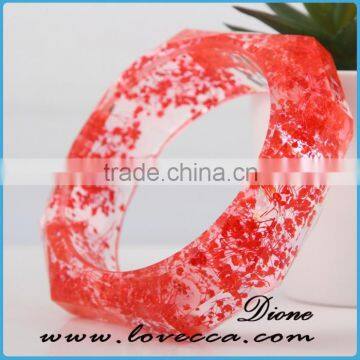 Real dry resin flower antique bangles design hot fashion women bangles