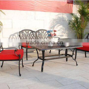 modern garden furniture set with sofa and tea table