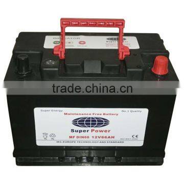 High quality wet auto battery 12v 66ah