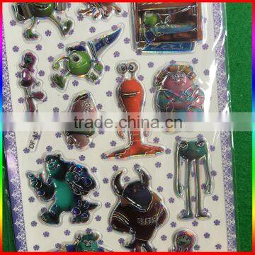 Embossed PVC Stickers Cartoon Figure Stickers With Silver Range photo-2