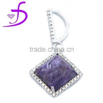 Wholesale 925 Silver Jewellery Pendant Prong Setting chakra stone pendants