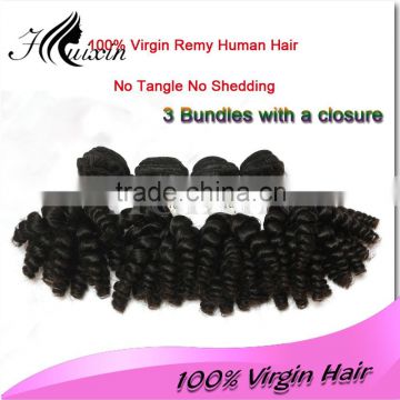 Bohemian hair lace closure with hair weft,grade 6A virgin hair