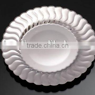 ecofriendly silver coated plastic plates