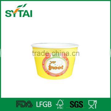 Pe coated customized logo printed ice cream / frozen yogurt food grade paper bowls