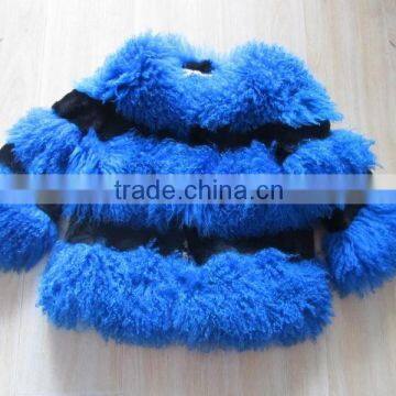 2015new style sheep fur coat for ladies