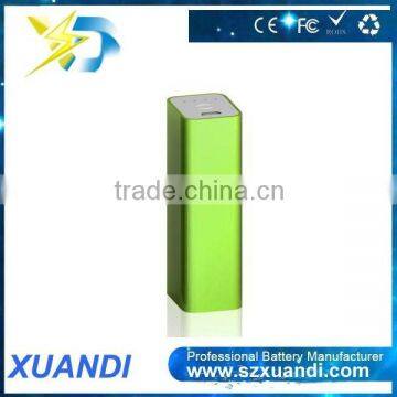 low price slim potrable cuboid 2600mAh standard power bank for smart phone charger