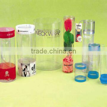 Delicate Clear PVC/PET Plastic Tube,eco-friendly material,High quality