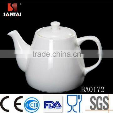 White Durable Porcelain Restaurant Tea Pot