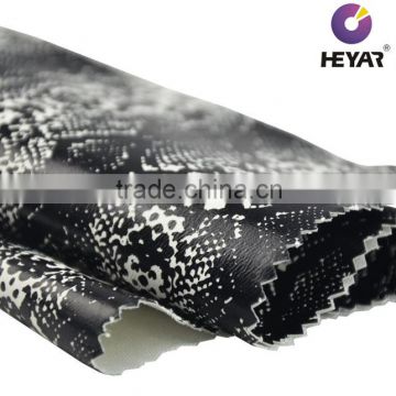 Black White Snake Skin Foil Print Women's Trousers Fabric