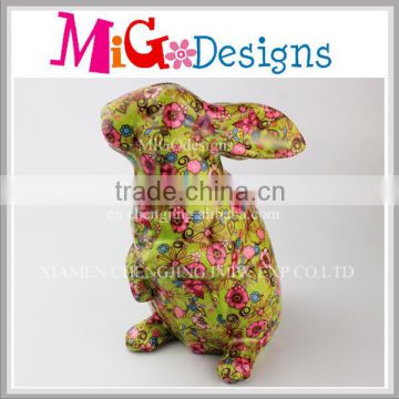 OEM Beauty Rabbit Shaped Ceramic Money Coin Box For Wholesales