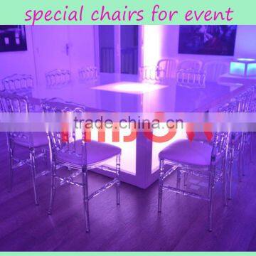 wedding resin transparent napoleon chair for rental