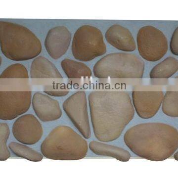 PU artificial stone panel,river stone,decorative stone for wall,3D foam insulated wall panel