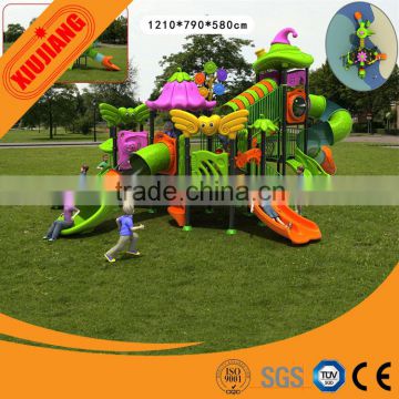 Attractive commercial outdoor kids game castle plastic play center