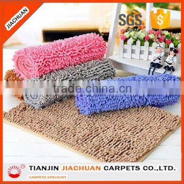 long pile microfiber chenille door rug