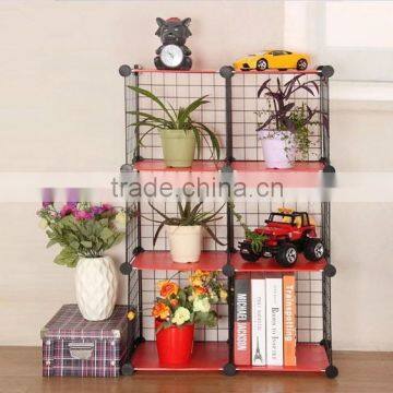 Metal Material Storage Organizer shoe shelf rack wall mounted book shelf/small bookshelf