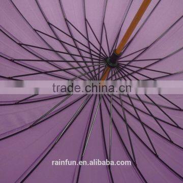 24 k Manual Open Strong Purple Long Umbrella photo-4