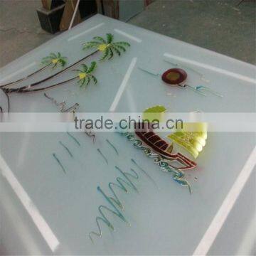 Decorative China Manufacturer Shahe City Bathroom Door Glass photo-2