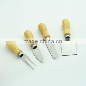 High Quality 4pc Cheese Knives with wooden handle