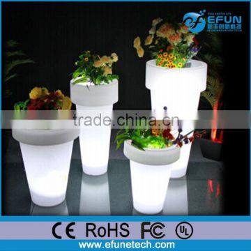 outdoor/indoor decorating rechargeable waterproof led color changing flower pot