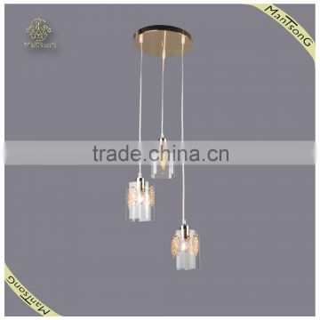 Wholesale and Retail Cheap Pendant Light Modern Square Glass Dining Lighting, French Gold Glass Pendant Light for Dining