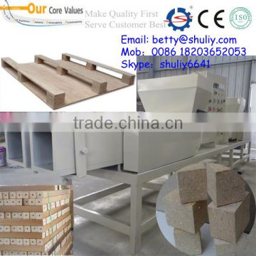 Machine to make wood pallet block/wood saw dust block making machine with different size