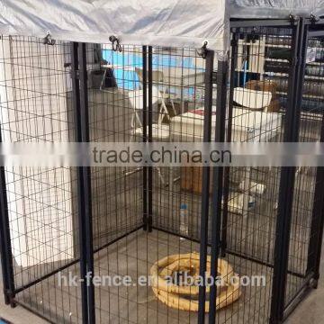 5x6x10 feet heavy duty black powder coated + galvanized steel welded wire mesh dog kennel (Anping pet product expert)