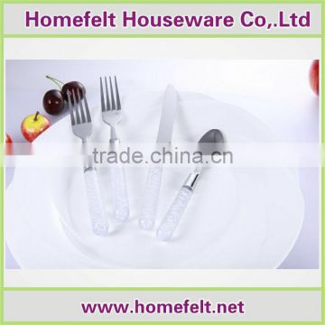 Character round plastic handle stainless steel cutlery set