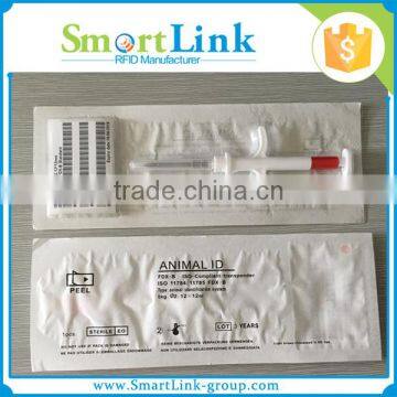 Rfid Glass Tube Pet Microchips, Rfid Glass Chip With Syringe,2.12*12mm Passive Rfid Device for Animal Identification