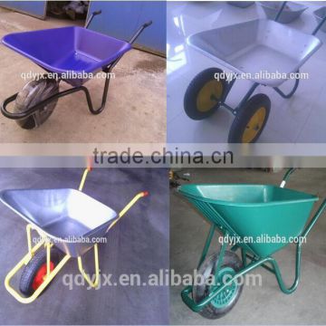 Large volume quality wheelbarrow with twin wheels