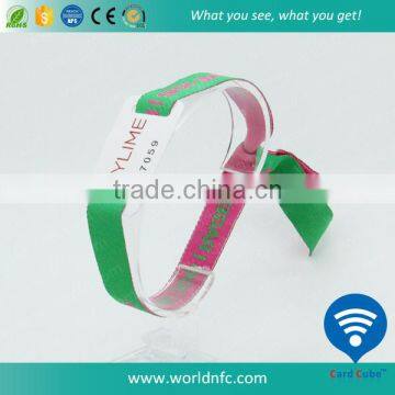 Colorful Disposable Printed Woven Band RFID Bracelet photo-4
